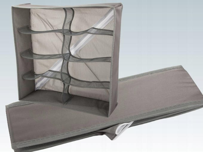 Pingyang Rongrong Serie - Make-up Organizer - 8 Vakken - Grijs - 32x32x10cm