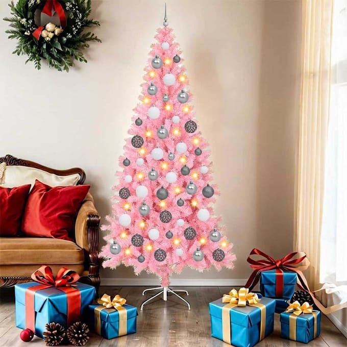 vidaXL Kerstboom Roze 180 cm PVC