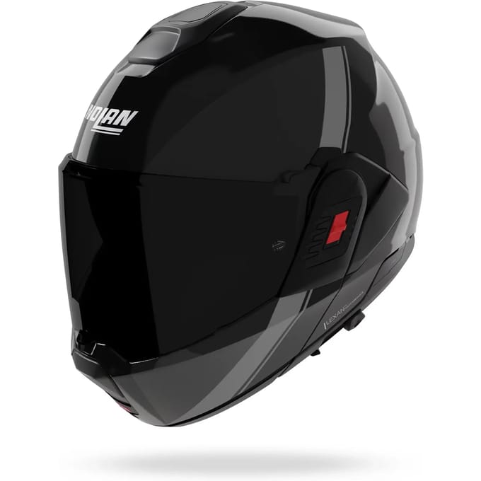 Nolan N120-1 Verniciatura Speciale 341 Zwart Grijs Zilver Glossy Systeemhelm - Maat S - Helm