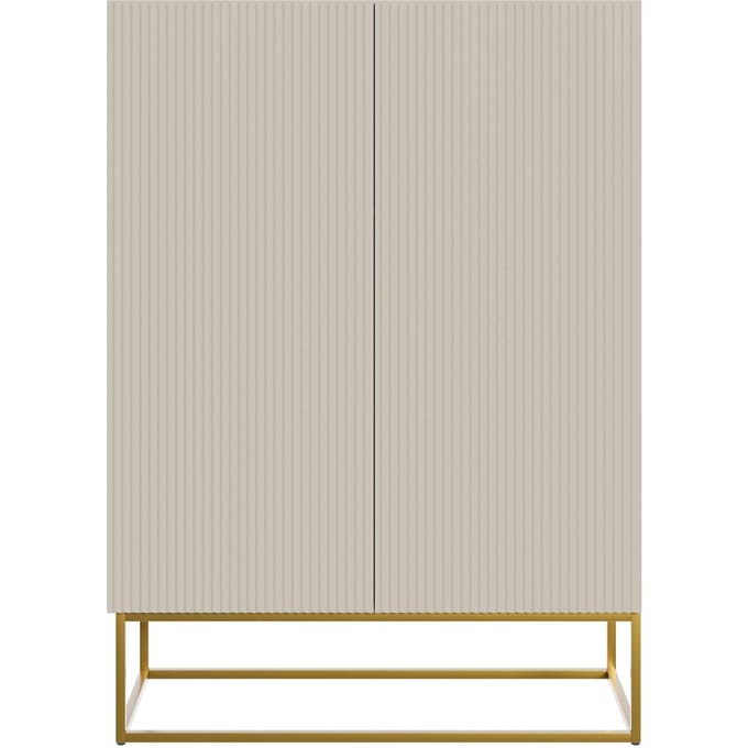 Selsey Veldio - Dressoir 2-deurs 90 cm - Grijsbeige met gouden poten