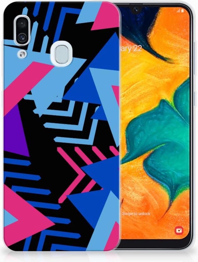 Samsung Galaxy A30 TPU Hoesje Funky Triangle