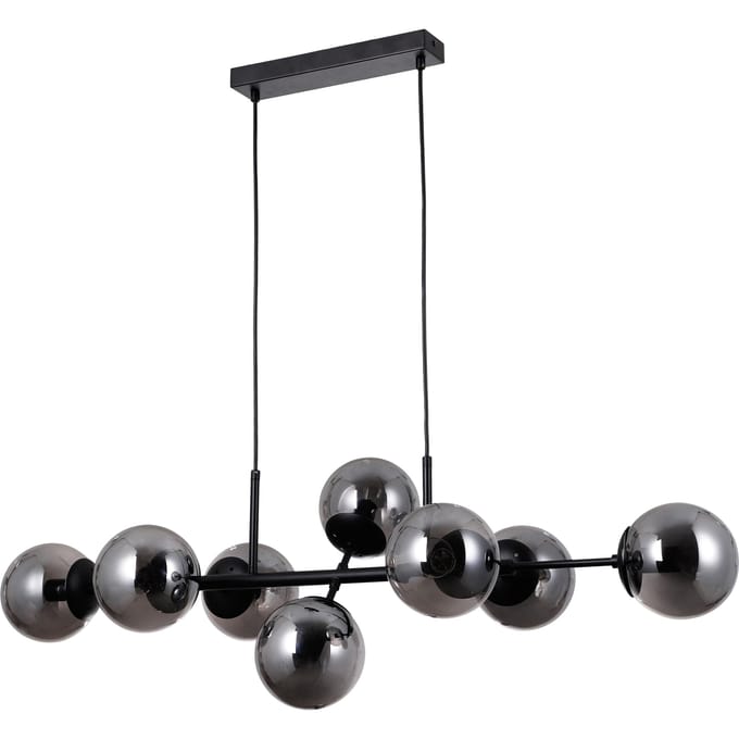MOLITE Hanglamp PND-1098-8-BL - Stijlvol Zwart Metaal & Glas