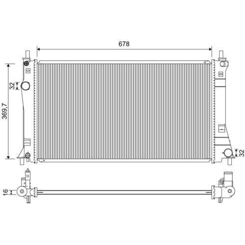 Radiator, motorkoeling VALEO 701263