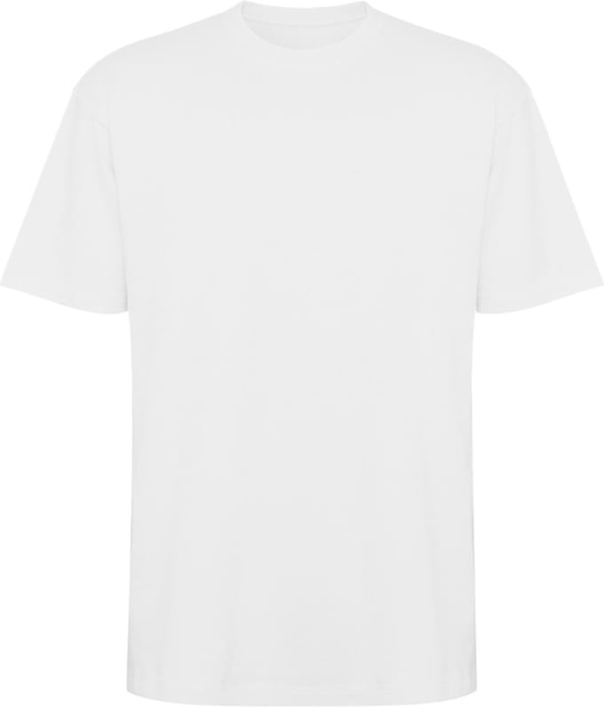 Wit oversized unisex t-shirt katoen Model Bull merk Roly maat M