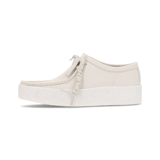 Wallabee Cup lifestyle herenschoen wit/nubuck