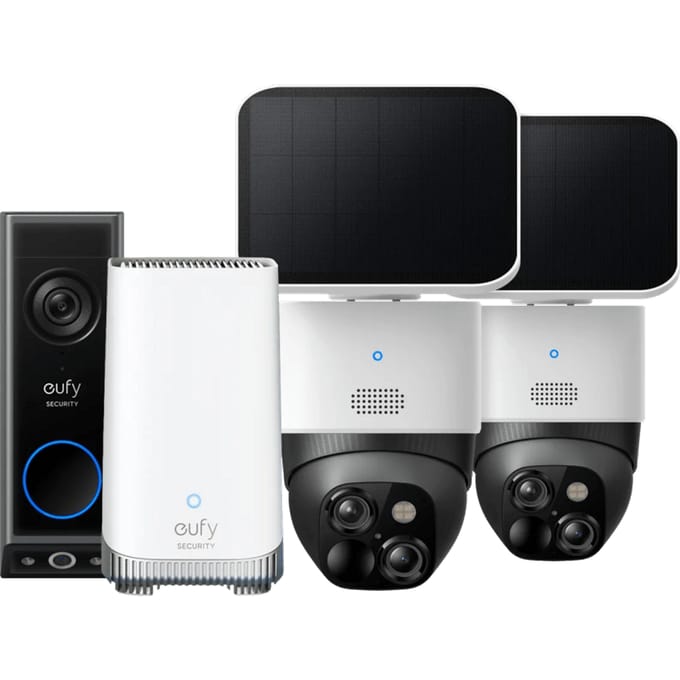 Eufycam Solocam S340 Duo Pack + Eufy Video Doorbell E340 + HomeBase 3