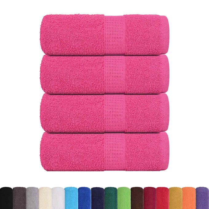 vidaXL - Washandjes - FROGN - 4 - st - 30x30 - cm - 360 - g/m² - roze