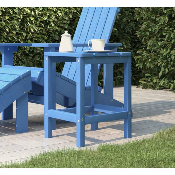 vidaXL - Tuintafel - Adirondack - 38x38x46 - cm - HDPE - aquablauw