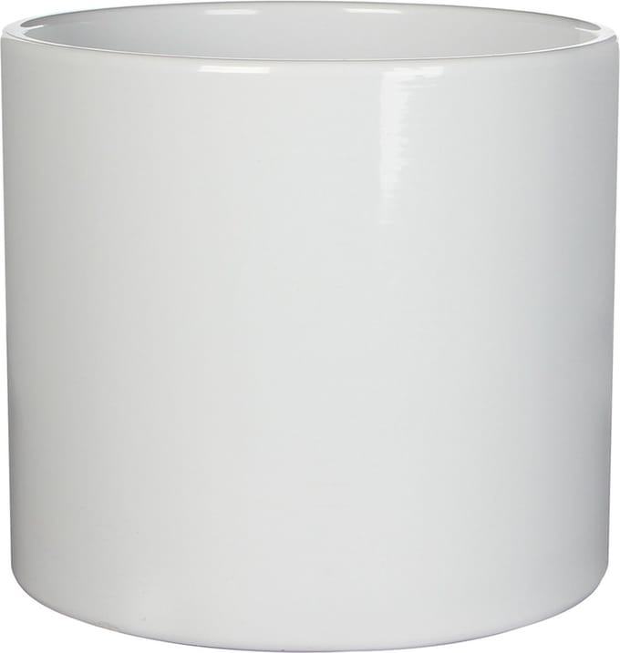 Mica Decorations Bloempot - wit - glans - keramiek - 17 x 14 cm - plantenpotten