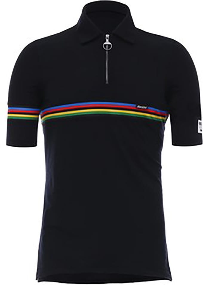 Santini UCI Merino Wool Polo Jersey-XS