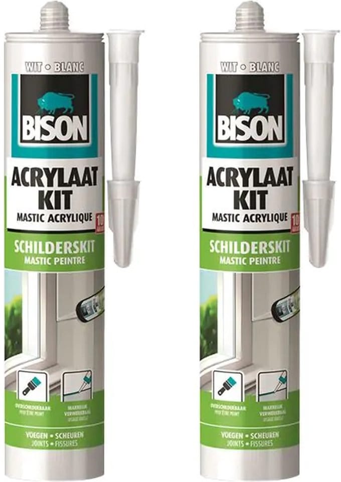 Bison® Acrylaatkit wit - 2 stuks - KD set