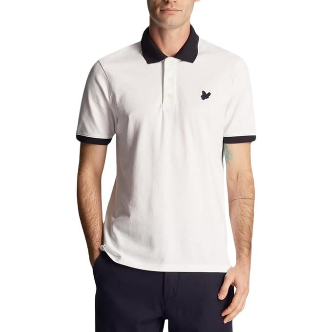 Lyle & Scott Ringer wit poloshirt