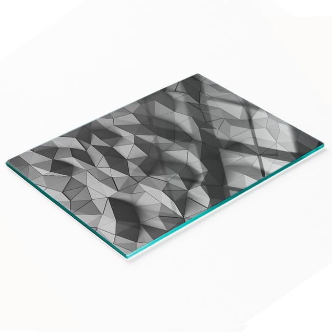 Snijplank van gehard glas met decoratieve 3D-afbeeldingen, 80x52 cm