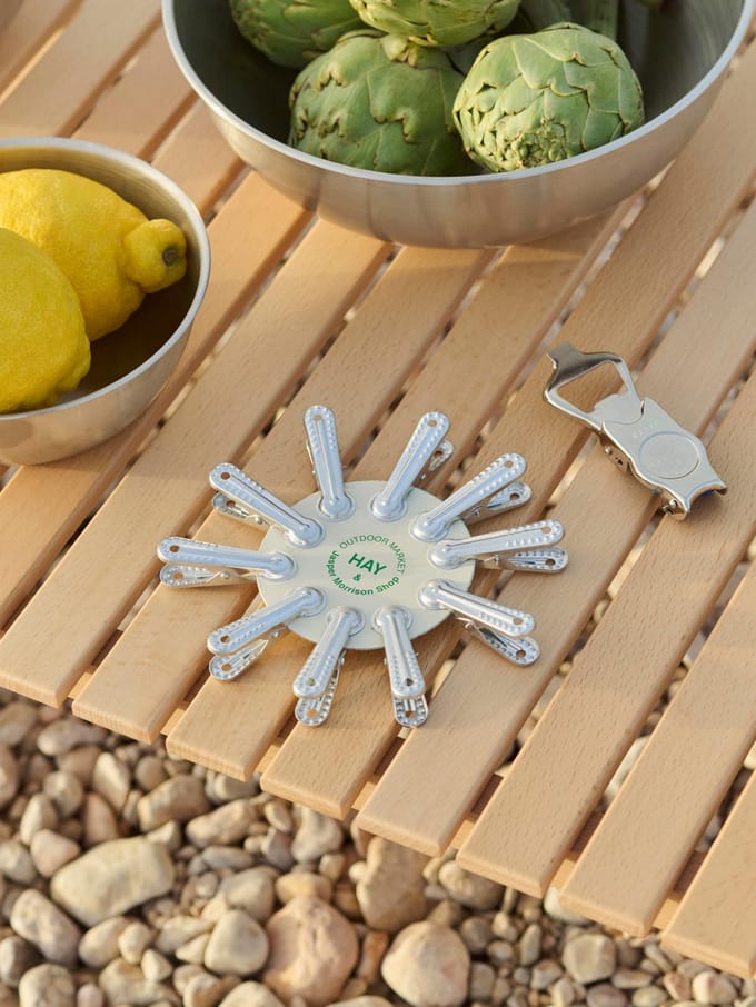 HAY Outdoor Market klemmen (set van 10) - zilver