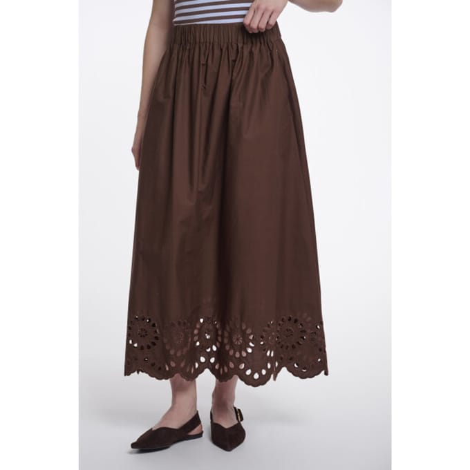 Rino & Pelle Asse.7002624 midi skirt dark brown