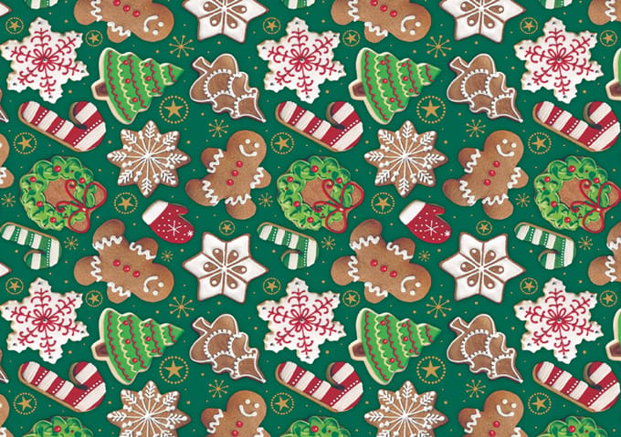 SUSY CARD Kerstcadeaupapier 'Driehoeken