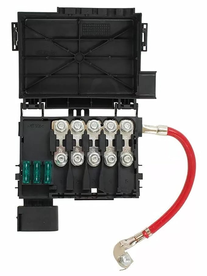 Zekeringkast Batterij - Zekeringhouder Box - Auto Elektronica - Directe Vervanging - 18x12x6 cm - Zwart