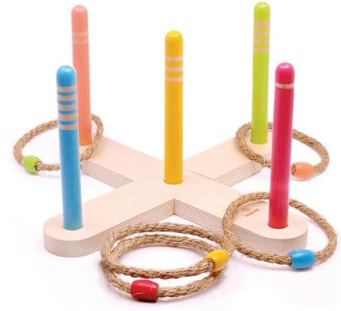 Ringwerpen Speelgoed - Buitenspel - Actief Buitenspelen - Stimuleert Behendigheid - 38x17x8 cm - Multicolor
