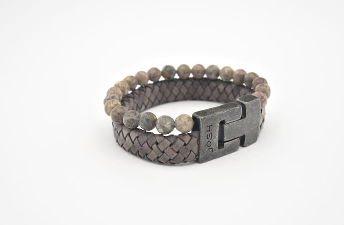 Josh-24966-Armband-Taupe-Heren-20,5cm