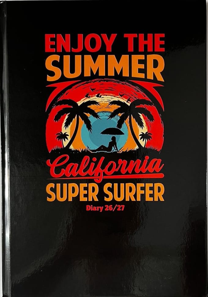 Schoolagenda 2026/2027 - Summer Surf - Weekoverzicht - Hardcover - A5 ( 14,8 x 21cm)