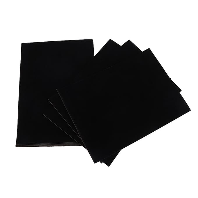 10 stuks Zelfklevend Zwart Sieradendoos Pluisvoering Plakdoek Accessoire black