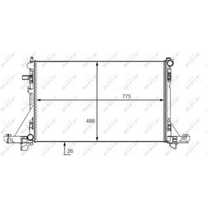 Radiator, motorkoeling NRF 58481