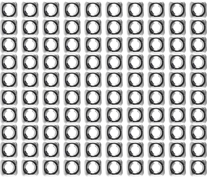 Dailygoods - 100 UNIDs M3 DIN557 Roestvrijstalen Vierkante Moeren