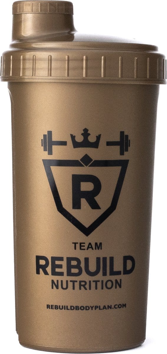 Rebuild Nutrition - Shakebeker 700 ml - Drinkbeker - Goud