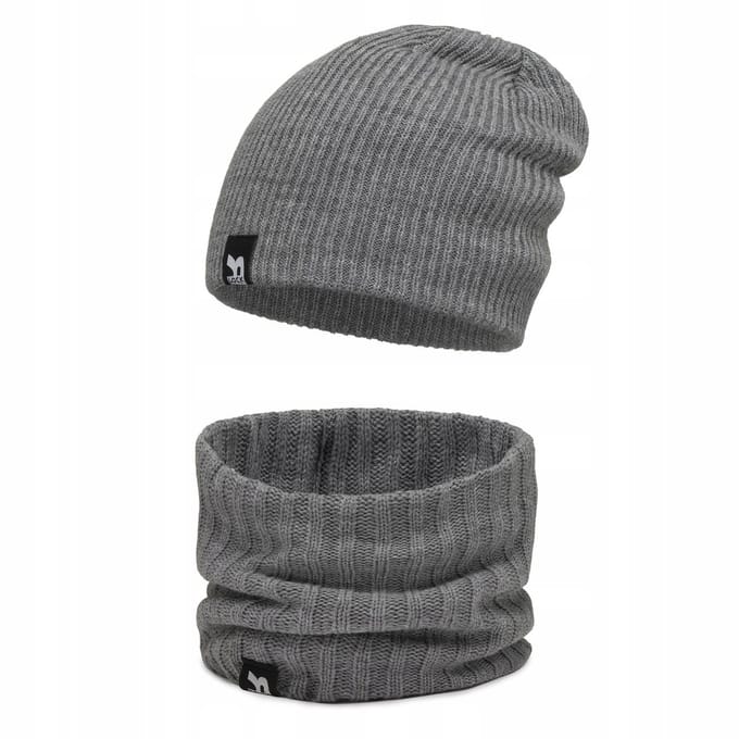 Alur Winterset - Muts met Sjaal - Grijs - Warm - Mode