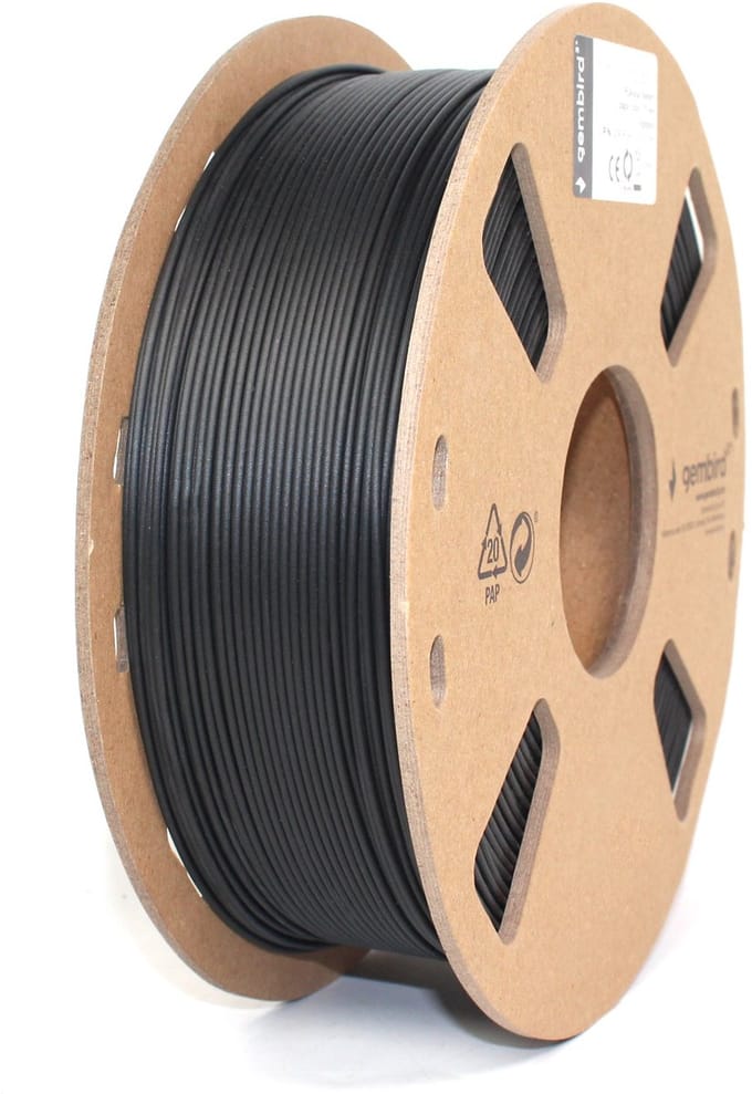 Gembird - 3d printer filament PLA+ 1,75mm - Zwart - 1kg