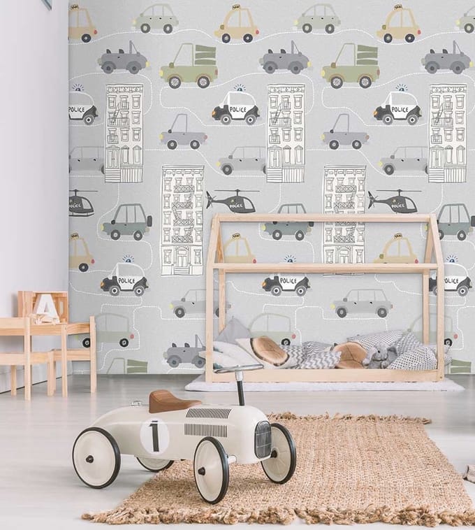 INGK Kinderbehang - Traffic, Gray