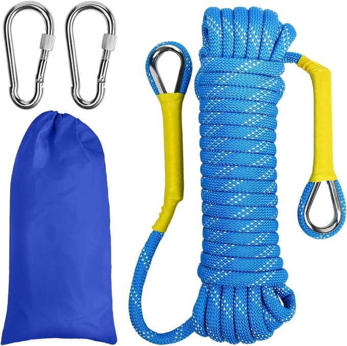 Duurzaam 10 meter lang buitenkoord in blauw, 8 mm dik, ideaal voor camping en klussen