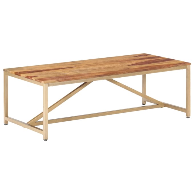 vidaXL - Salontafel - 120x60x40 - cm - massief - hout