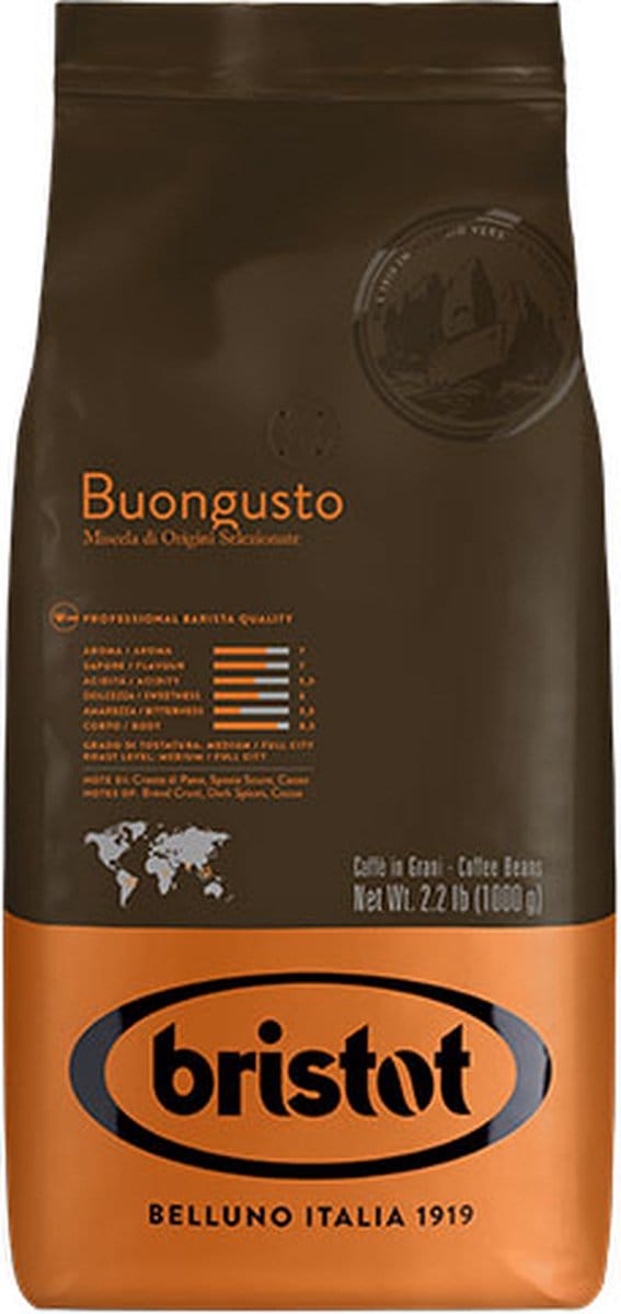 Bristot Buongusto - Koffiebonen - 1000 gram