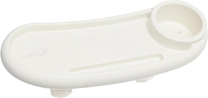 Kinderwagen dienblad - Baby organizer - Onderweg spullen - Verstelbare stabiliteit - 44 cm breed - Wit