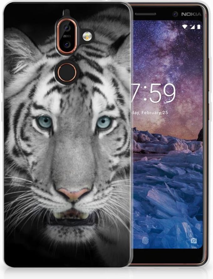 Nokia 7 Plus TPU Hoesje Tijger