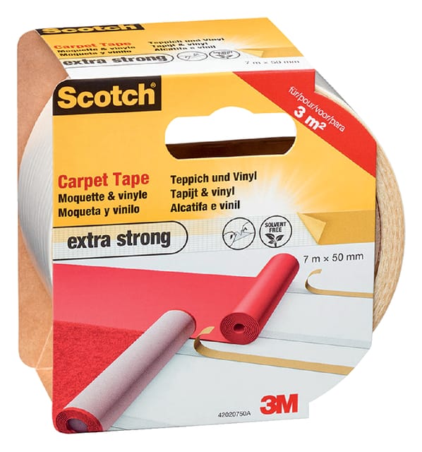 3M 42020750 Vloerbedekkingtape Scotch Wit (l x b) 7 m x 50 mm 1 stuk(s)