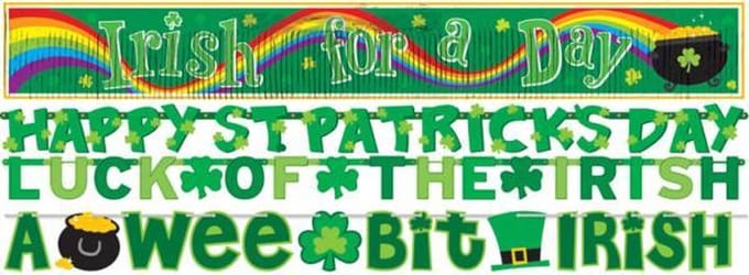 Amscan Letterslinger St. Patrick's Day Papier Groen 4-delig