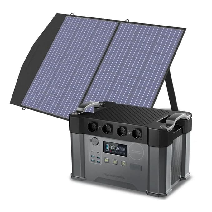 ALLPOWERS Zonnegeneratorset 2400W (S2000 Pro + SP027 100W zonnepaneel) - S2000 Pro + SP027 Zonnepaneel 100W