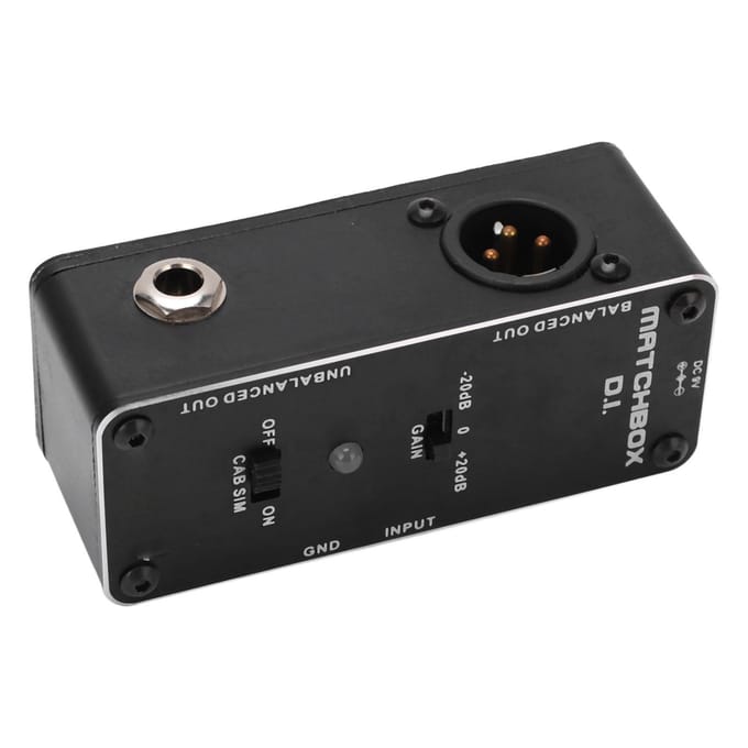 Pédale d'effet DI Noire Multifonctionnelle Pédales Électriques pour Guitare Basse Interface Audio XLR black