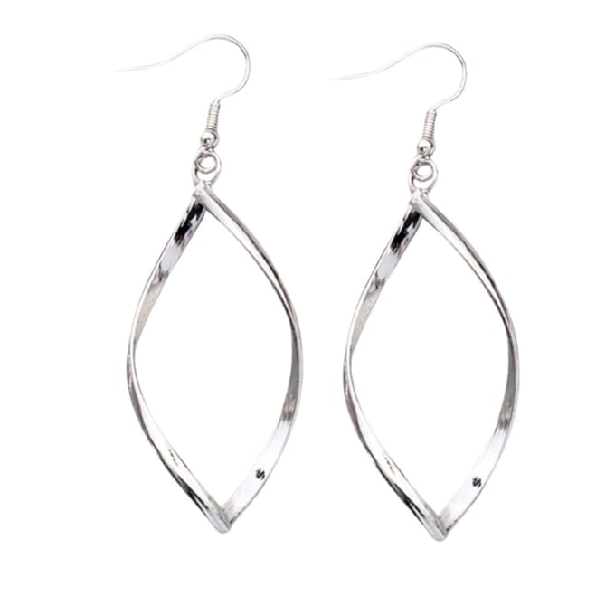 Zilveren oorbellen -twist- lange- Charme Bijoux