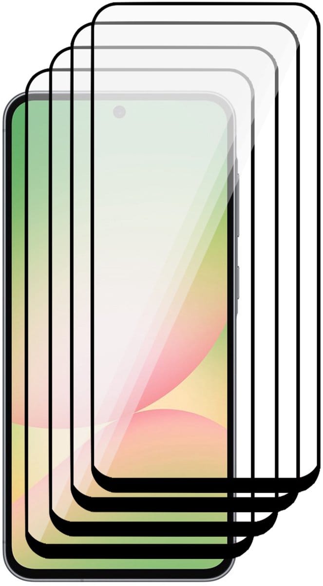 Screenprotector geschikt voor Samsung Galaxy A56 / A36 - 4x Volledig Dekkend Glas Screen Protector