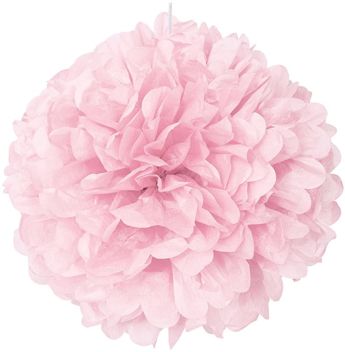 UNIQUE - Roze papieren pompon 40 cm, decoratieve bal