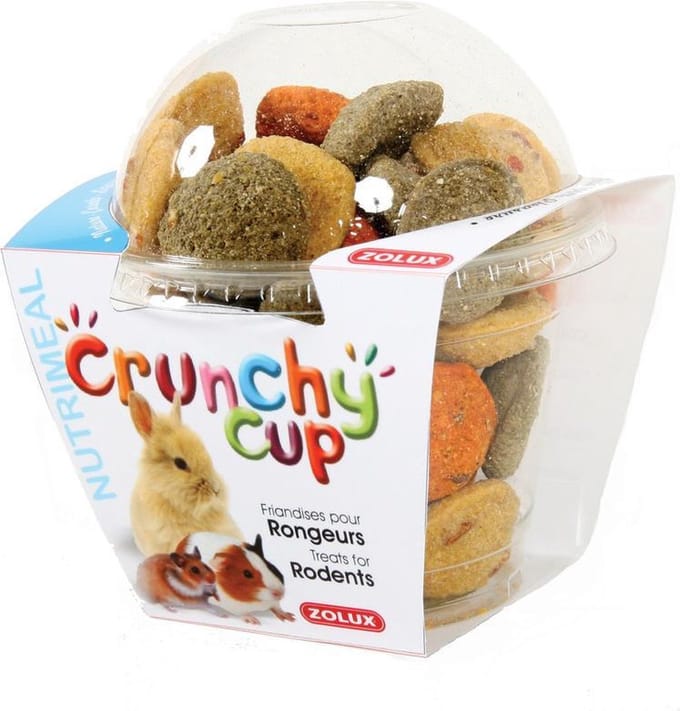 Zolux Crunchy Cups Candy - Knaagdiersnack - Luzerne&Wortel&Mais