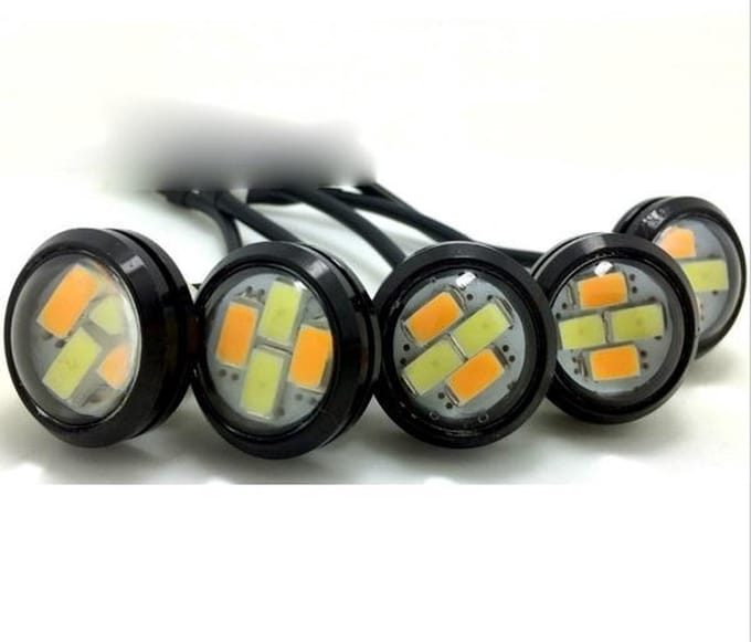 23MM LED - DUO COLOR - Eagle Eye - amber / wit - Waterproof - zwart