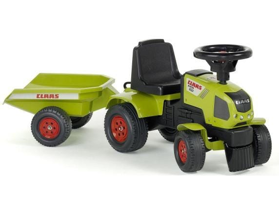 Falk Claas Axos 310 looptractor met trailer Loopauto's