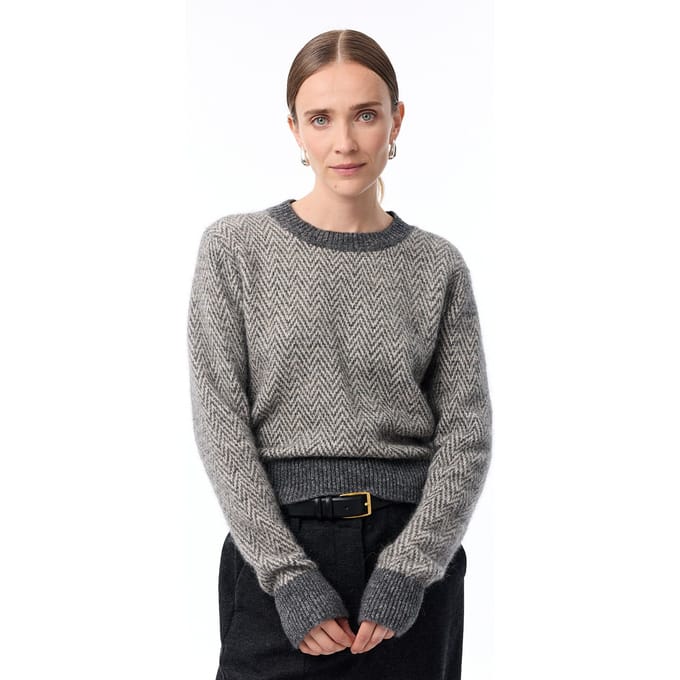 Knitted Nine Pullover Antra Maat: L | Gebreide Truien Outlet | Dames | Grijs