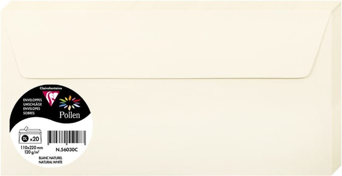 Stuifmeel van Clairefontaine enveloppe DL, ivoor