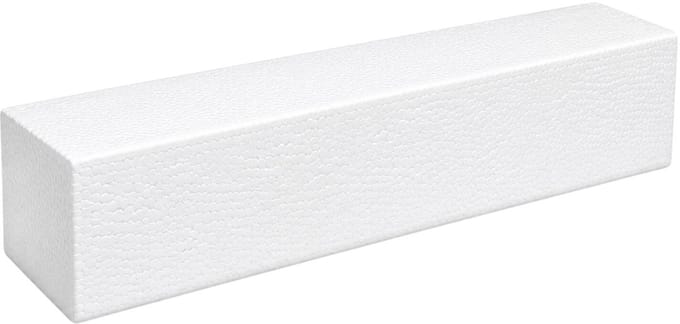 Piepschuim vormen - baksteen - 1x - 30 x 7,5 x 7,5 cm - styropor hobby / DIY vorm - basis knutselfiguren