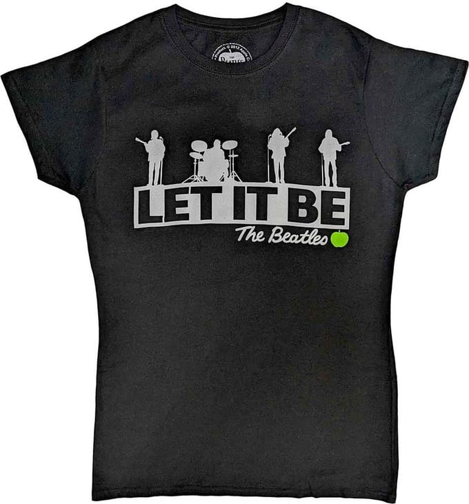 The Beatles - Rooftop Dames T-shirt - S - Zwart
